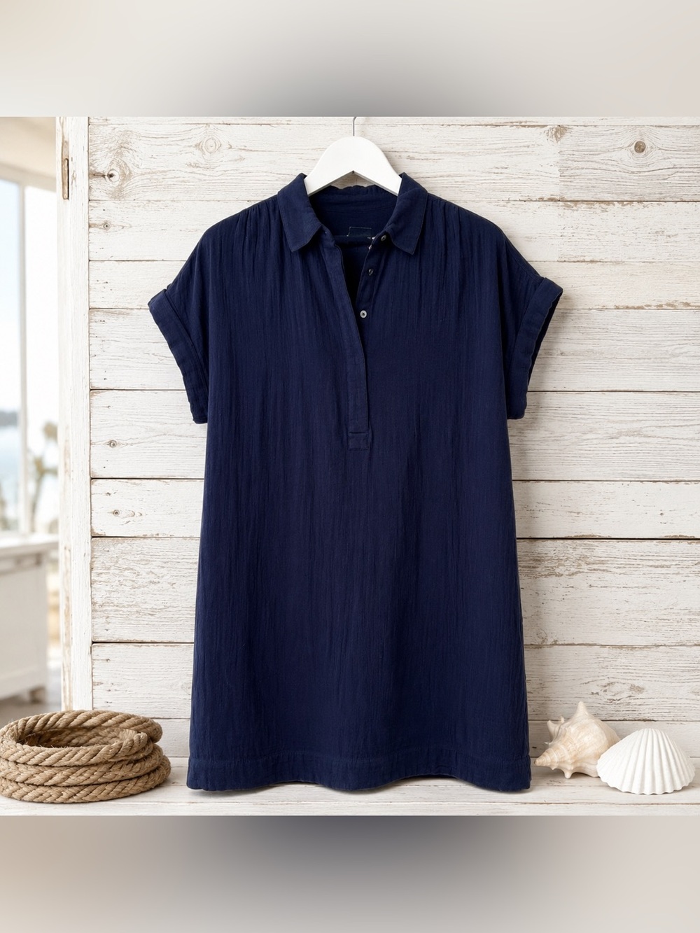 NWT Vineyard Vines Margo Gauze Shirtdress L